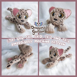 ITH Jaguar Cub | 4x4, 5x7, 6x10, 7x12 and 8x14 In the Hoop Embroidery Machine Pattern | With Photo Tutorial, Beginner Friendly