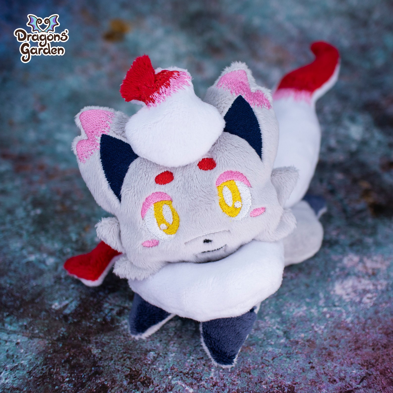 ITH Hisuian Zorua Plushie Embroidery Pattern Hisui Dark Fox Etsy Italia Geometric ethnic pattern embroidery and traditional design tribal