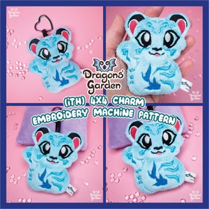 ITH Water Tiger Charm Plushie Pattern | Adorable New Zear Chinese Moon In The Hoop Zodiac, Beginner Friendly