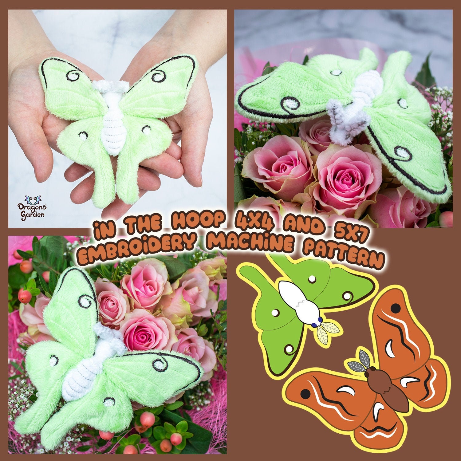 luna moth stuffed animal