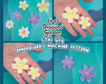 ITH Tiny Spring Flowers Embroidery Pattern Addon | 4x4 In the Hoop Embroidery Machine Pattern | With Photo Tutorial, Beginner Friendly