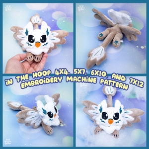 ITH Eagle Griffin Plush Embroidery Pattern | Adorable Gryphon Bird Lion In The Hoop | With Photo Tutorial,Beginner Friendly