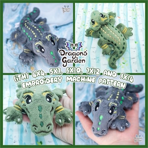 ITH Crocodile Sobek Aligator Plushie Plush Embroidery Pattern | Adorable Egyptian God In The Hoop | With Photo Tutorial,Beginner Friendly