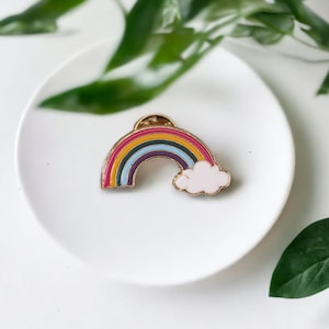 Rainbow Enamel Pin | Clothes Backpack Pin | Handmade | Gift Present | Christmas LGBTQ+ Gay Bisexual Lesbian | Pansexual Support Love | EP-84