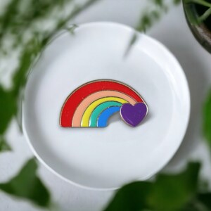 Rainbow Enamel Pin | Clothes Backpack Pin | Handmade | Gift Present | Christmas | LGBTQ+ Gay Bisexual Lesbian | Pansexual Support| EP-37