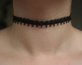 Women Fashion Jewelry Retro Vintage 90's Thick Black Floral Choker Casual Dressy Women Fashion Jewelry Retro Vintage 90's Thick Black Floral Choker Casual Dressy