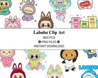 950 pcs Labubu Bundle | PNG Files | Transparent PNG | Commercial Use