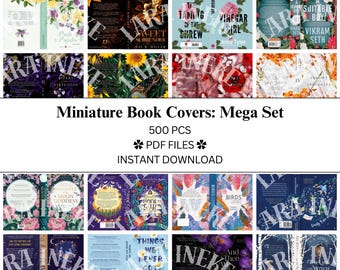 500 pcs MEGA SET -  Book Front Covers | Sarah J. Maas | Colleen Hoover | New Young Adult Fantasy Epic | Dark Romance | PDF File Journaling