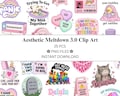 25 pcs Aesthetic Meltdown Clip Art Bundle 3.0 | PNG Files | Transparent PNG | Commercial Use product logo