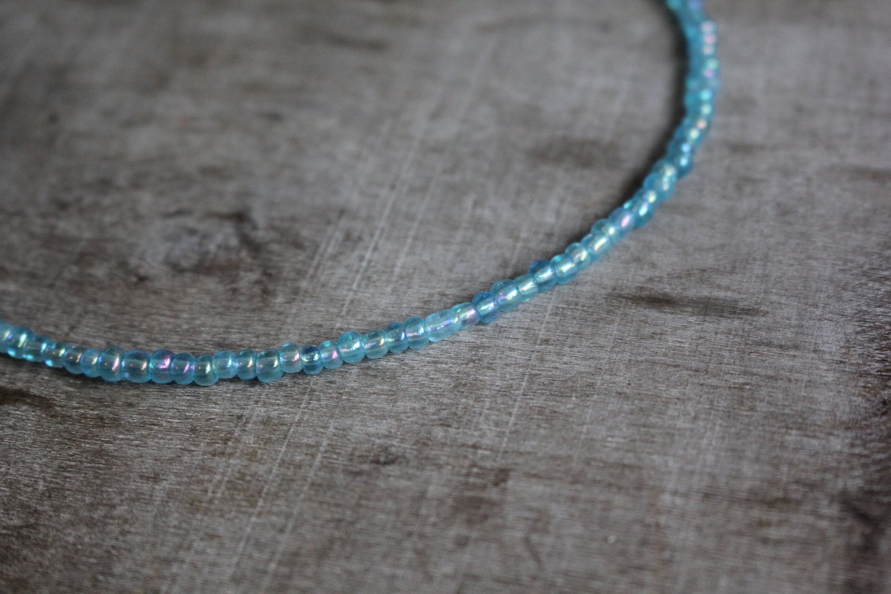 Jens イェンス BLUE GLASS MOTIF CHOKERS 24AW Blue Glass Seed Beaded Choker | Gift Present | Woman Teen