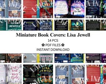 Miniature Book Covers - 14 pcs Lisa Jewell | PDF File | Downloadable File Download | Do It Yourself | Dollhouse Books