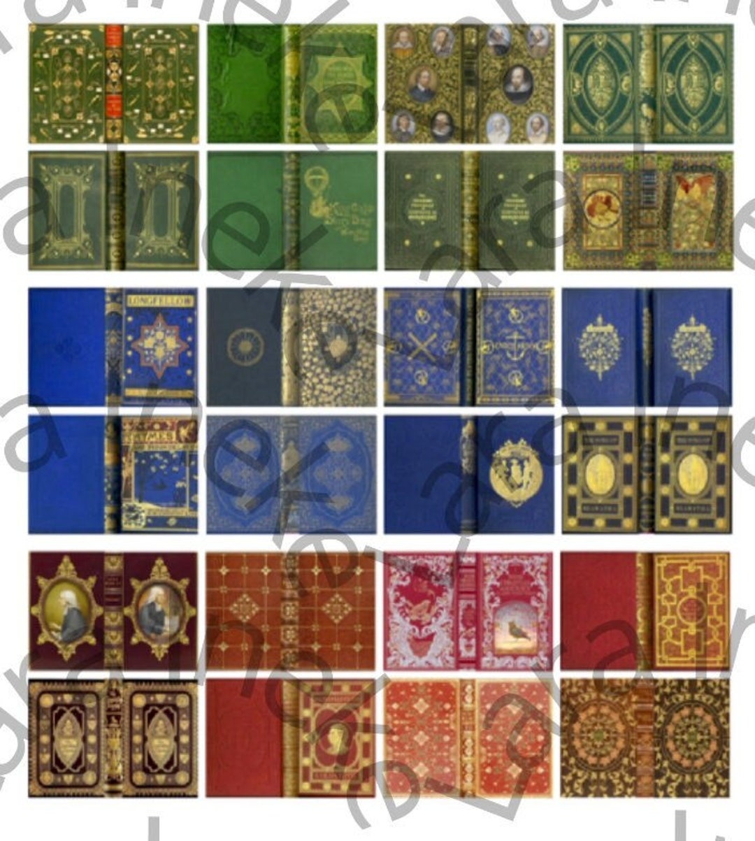 Miniature Book Covers 84 Pcs Vintage Books Free Template PDF File ...