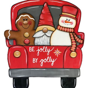 Christmas truck door hanger template JPEG