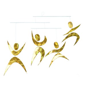 Assembled Dancers Montessori Classic Visual Mobile for Baby Golden Blue Color Options image 2