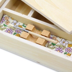 Montessori Wooden Gluing Box with Extra Brushes image 9