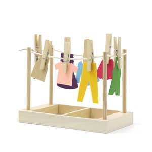 Clothespin Exercise Clothesline Activity Montessori Practical Life Preliminary Activity