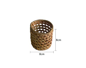 Rattan Pencil Holder Brush Holder