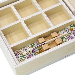 Montessori Wooden Gluing Box with Extra Brushes image 7