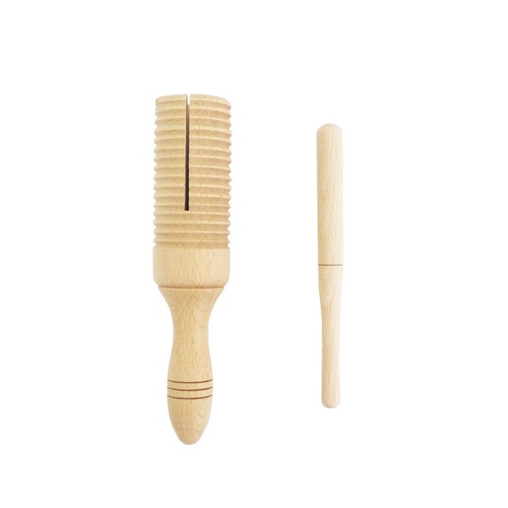 Wooden instrument with ridges deals