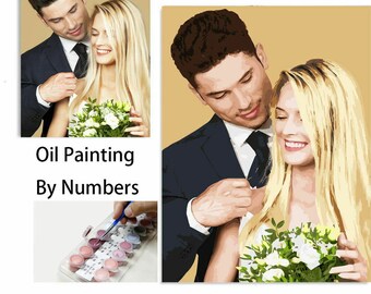 Pintura personalizada por número | Kit pintar por número | Kit pintar por números adulto | Pintar por números | Faça você mesmo pintar por número | 24 cores