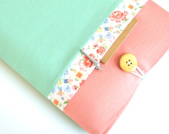 Pretty in Peach & Mint - Individuelle Laptop Tasche für dein Tech