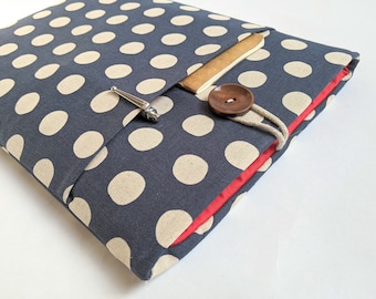 Paris Dots iPad Case, iPad Pro 11&quot;, 12.9&quot;, Padded Custom Made with Pocket
