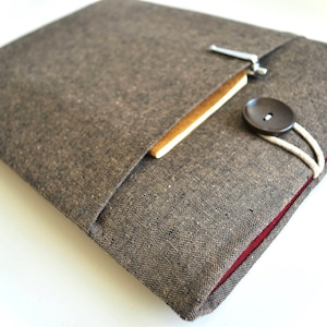 Brown Linen Surface Pro 12, 13 inch Case, 13.8&quot; Surface Laptop Case, 14.4&quot; Surface Studio Laptop Case, Unisex Custom Fit to your Device