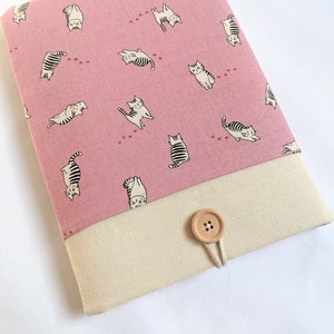 Kindle Sleeve Cover Made to Fit Any eReader, Nook, Kobo, iPad Pro, Air, Mini 6 and Android Tablets - Pink Cats