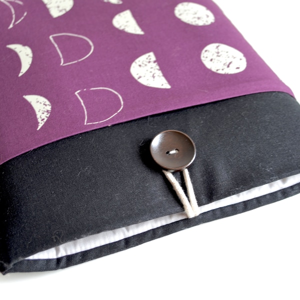 Kindle Sleeve, 6", 7", 8" e-Reader, Paperwhite, Oasis, Kobo, Padded Pouch - Purple Lunar