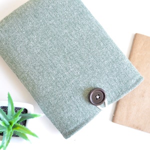 Cozy Olive Flannel Phone Sleeve - Handmade, Warm & Protective, Custom Fit