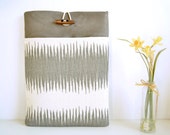 Modern Grey Laptop Sleeve Cover, MacBook Air, Pro 11", 13", 15" Laptop Pouch, Padded Computer Bag Custom Size