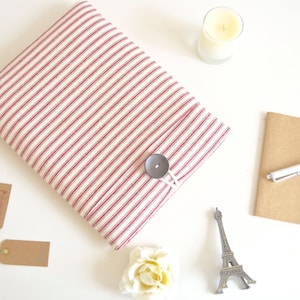 MacBook Sleeve 13 14 inch MacBook Sleeve Custom Size up to 15.6&quot; Laptop Cover, MacBook Air or MacBook Pro Case - Red Stripes