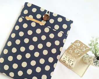 Parisian Polka Dot Laptop Sleeve | Custom Fit | Padded Protection | MacBook, PC