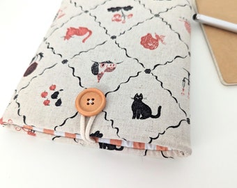 Kindle Paperwhite 6.8" Sleeve, Scribe 10.3, Oasis 7 inch, Kobo Ereader, Custom Size Cover - Autumn Cats