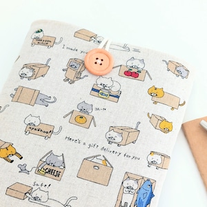 iPad Sleeve, Padded Cover Made to Order Custom for any iPad or Tablet Model - Box Cats