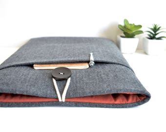 Kindle Sleeve in Flannel Herringbone - Oasis, Paperwhite, Fire Case Cover