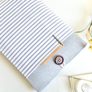 Laptop Sleeve 11&quot;, 13&quot;, 15.6&quot; Laptop Case Computer Cover Custom Fit Laptop, Tablet, Surface Laptop 4, Surface Pro 8 Sleeve - Gray Stripe