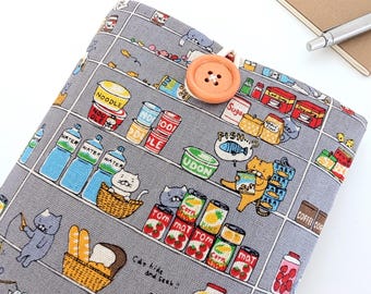 Funny Grocery Cats Kindle Sleeve, Quirky Kitty Padded E-Reader Pouch for Kindle Colorsoft Paperwhite 7 6.8 Kobo Libra, Cat Lover Book Gift