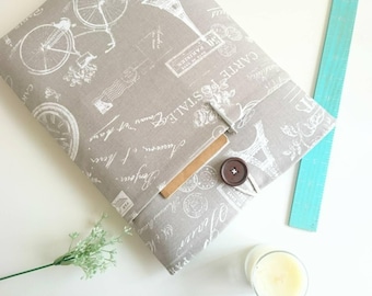Laptop Sleeve 13 inch Computer Cover 15 inch Ultrabook Notebook, MacBook, Chromebook Sleeve 14 inch, Custom Fit Pouch - Paris Bicycle