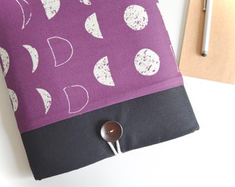Moon Laptop Sleeve Case, 11 to 15-inch Computer Sleeve Padded with Pocket - Moonlight, Lunar Cycle