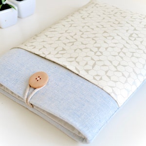 Surface Laptop Case Custom Fit Surface Pro, Go, Book Laptop Sleeve - Metal and Chambray