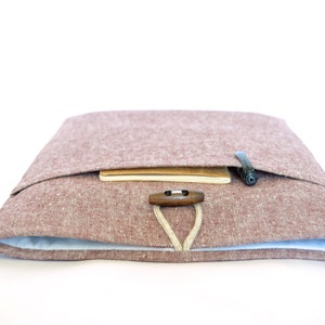 Red Linen Laptop Case, MacBook Case, MacBook Air 13.3&quot;, 13.6&quot;, MacBook Pro 14, 16&quot; m1, m2 Case, Laptop 15.6&quot; Sleeve