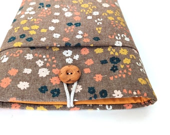 Handmade Autumn Floral Tablet Sleeve, Padded E-Reader Case