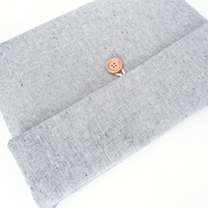 Unique Linen & Floral Laptop Sleeve | Handmade Gift | Custom Fit