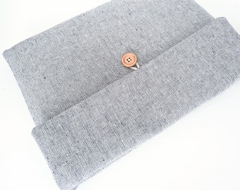 Unique Linen & Floral Laptop Sleeve | Handmade Gift | Custom Fit