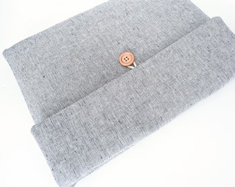Unique Linen & Floral Laptop Sleeve | Handmade Gift | Custom Fit