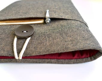 Brown Linen Kindle Paperwhite, Amazon Fire Case, Kobo Libra Colour, Kobo Clara BW Sleeve