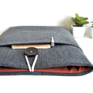 MacBook Air Case 13&quot;, 13.6&quot;, 14&quot; 15&quot; Macbook Pro Sleeve Case 16&quot; MacBook M4 M3 Max Pro Cover, Custom Fit Laptop Sleeve - Flannel Herringbone