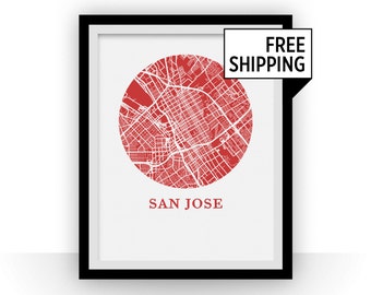 San Jose Map Print - City Map Poster