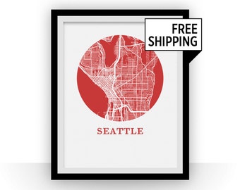 Seattle Map Print - City Map Poster